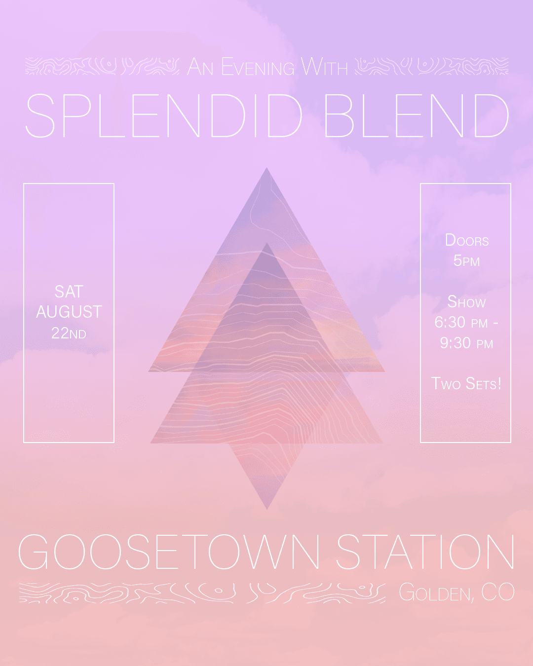 Poster for Splendid Blend at Goosetown Station